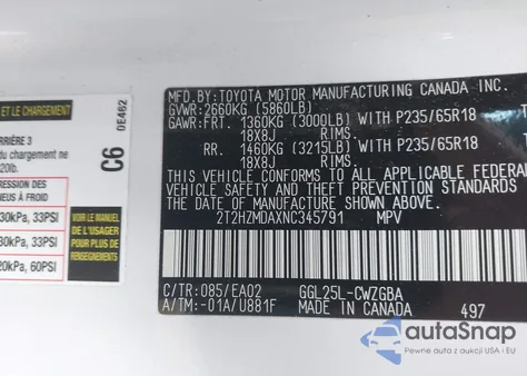 2022 Lexus Rx 350 z USA, uszkodzony, nr VIN 2T2HZMDAXNC345791